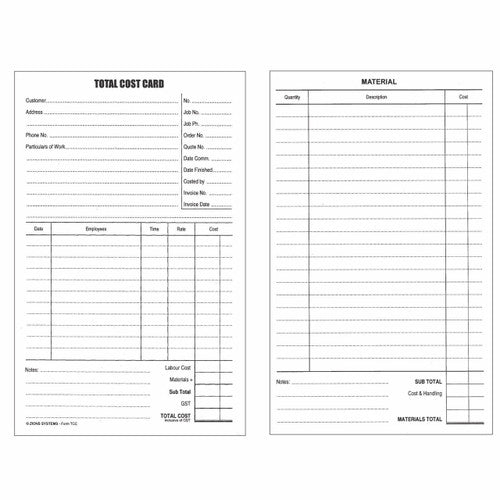 Zions Total Cost Cards