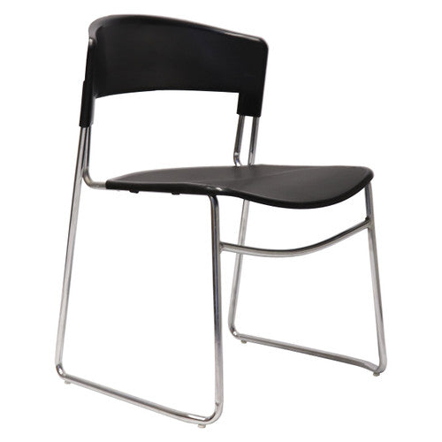 Rapidline Zola PVC Visitor Chair Sled Base Black