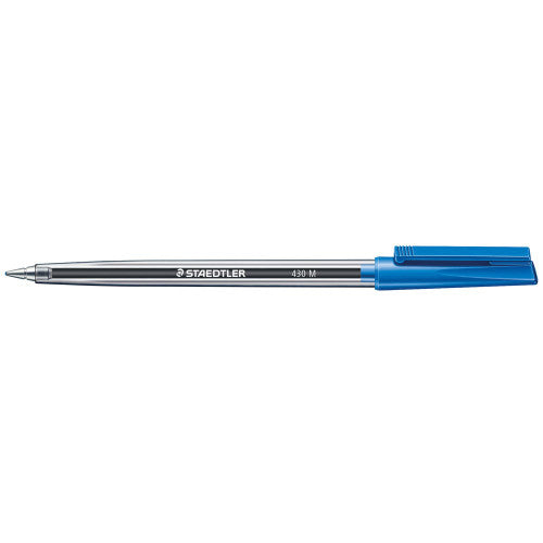 Staedtler 430MA3CP50 Stick 430 Ballpoint Pen Medium Blue Cup of 50