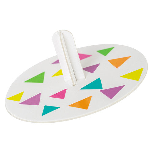 Close-up of assorted adhesive shapes in multiple colours ranging from 9mm to 20mm