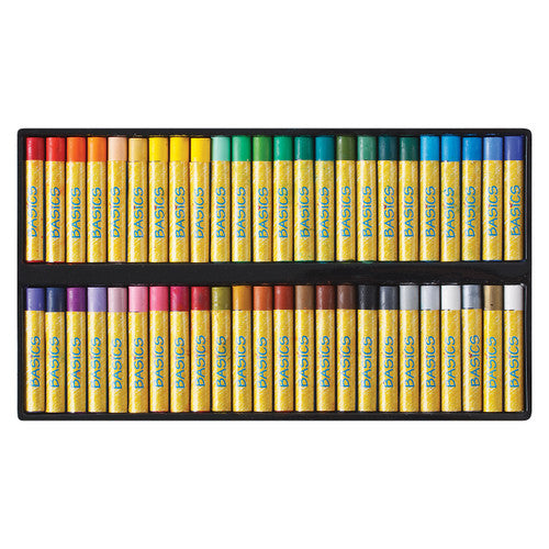 Close-up of Zart Basics Large Oil Pastels showing smooth pastel tips suitable for classroom and art room use