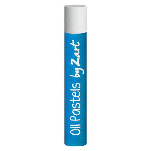 Zart Basics Oil Pastels Large White Pack of 48. Close-up of Zart white oil pastels showing size and creamy texture, pack of 48.
