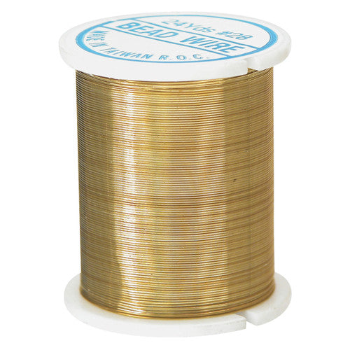 Zart 28-gauge gold beading wire on a 22-metre spool, suitable for jewellery making and craft projects