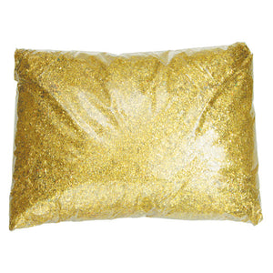 Zart bulk gold glitter in a 1kg bag, suitable for cardmaking and festive craft projects