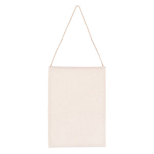 Zart Calico Banner A4 - blank calico fabric banner with dowel rod and hanging string