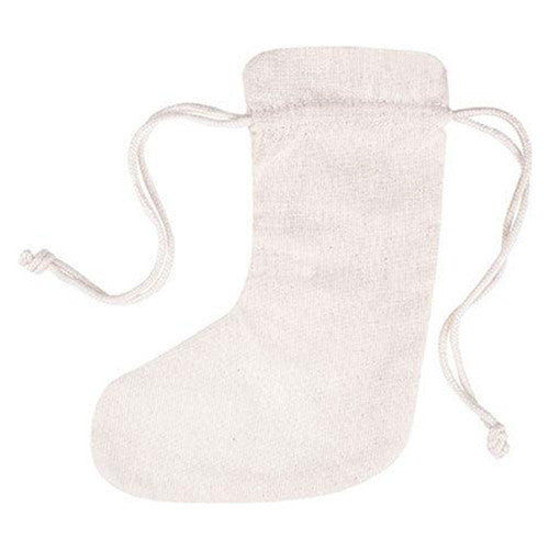 Calico stockings decorated with fabric paint and embellishments for a classroom display