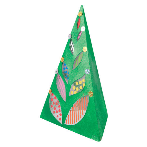 Activity sheet included with Zart Cardboard 3D Trees pack showing decoration ideas