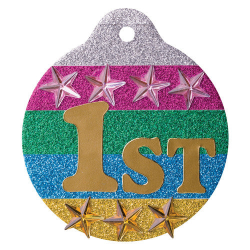 Zart Cardboard Baubles and Medals Pack of 30. Multiple Zart cardboard baubles fanned out showing pre-cut circular shape