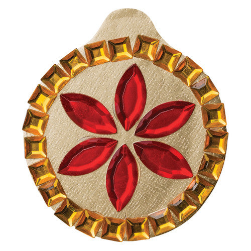 Zart Cardboard Baubles and Medals Pack of 30. Zart screenboard bauble with a ribbon threaded through the hanging hole