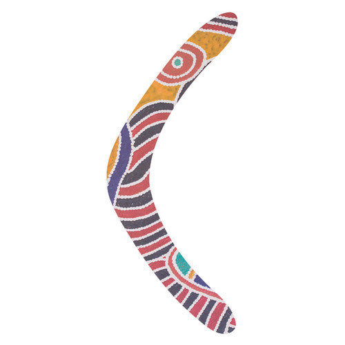 Zart Cardboard Boomerangs Pack of 60. Large 26cm cardboard boomerang alongside small 13cm boomerang for size comparison
