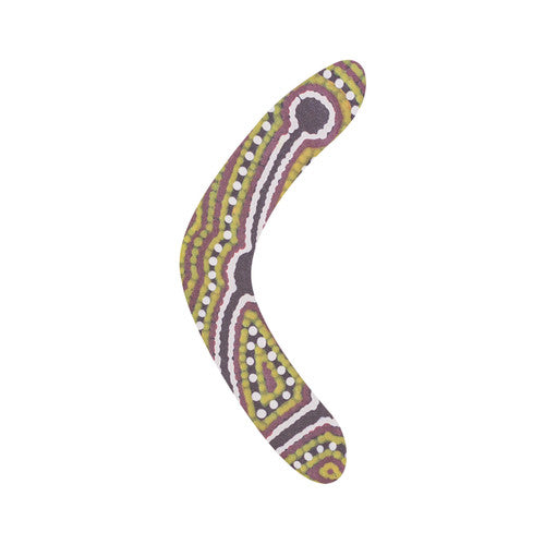 Zart Cardboard Boomerangs Pack of 60. Cardboard boomerangs arranged in a fan display showing variety of sizes