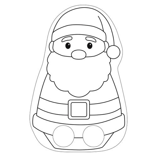 Close-up of Zart Santa Claus cardboard finger puppet showing 2cm finger hole