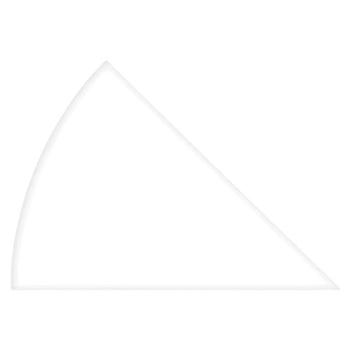 Single 50cm segment of the Zart Cardboard Mural Circle showing the FSC certified white cardboard