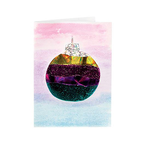 Spread of all three Zart Christmas cut-out card designs - stars, baubles, and ornaments