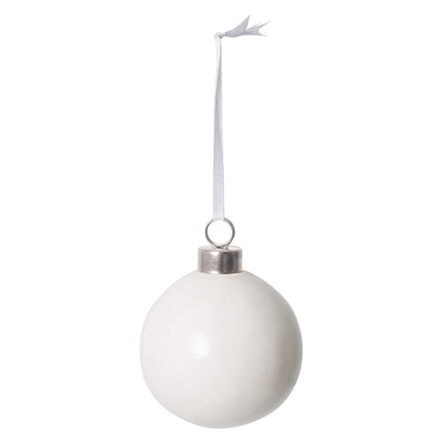 Zart Ceramic Baubles 6cm Pack of 10. Zart ceramic baubles 6cm diameter pack of 10 on white background