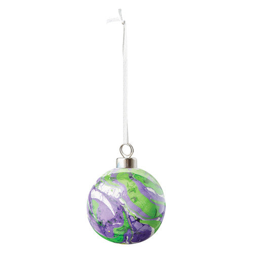 Zart Ceramic Baubles 6cm Pack of 10. Finished decorated Zart ceramic baubles hanging as festive ornaments