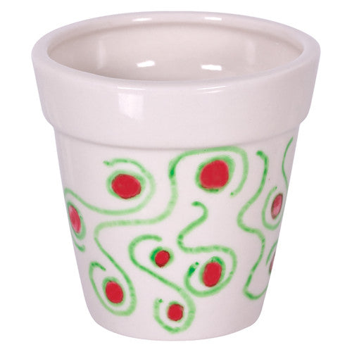 Pack of 4 Zart white ceramic flower pots grouped together