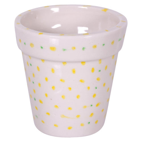 Close-up of smooth ceramic surface on Zart flower pot