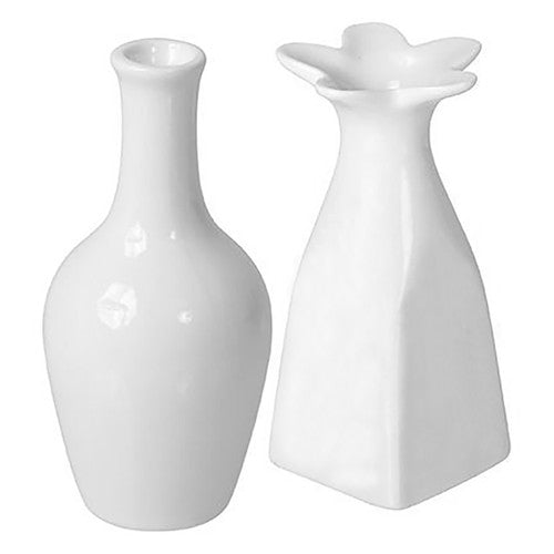 Zart ceramic vases pack of 6 showing two different vase designs side by side