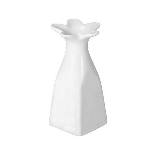 Close-up of plain white ceramic vase surface ready for decoration with porcelain markers