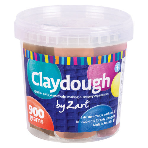 Zart Claydough Neutral 900g resealable tub front view