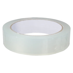 Zart clear adhesive tape roll, 66m x 24mm, transparent film on white background