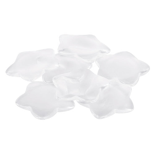 Close-up of a single Zart 48mm clear glass star showing smooth transparent surface suitable for decorating