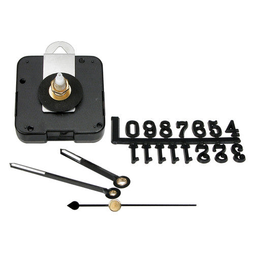 Zart Clock Movement Set with mechanism, hands, and numerals for DIY clock-making