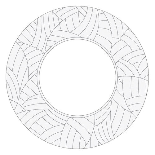 Set of 10 colourMe wreaths with unique patterns on 300gsm cardstock