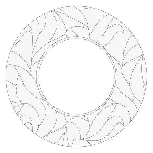 Close-up of a single ColourMe wreath showing detailed pattern design