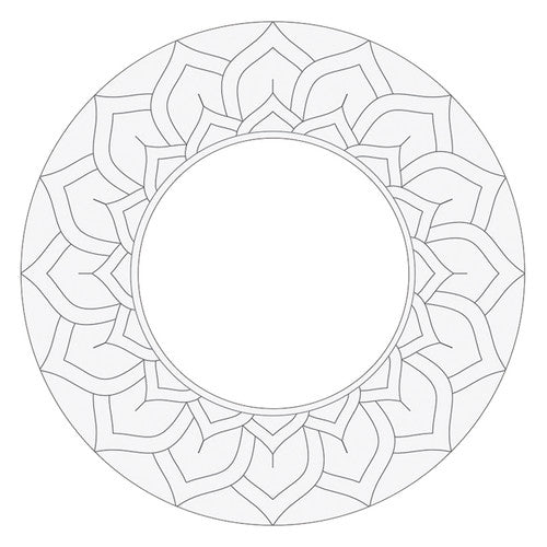 Uncoloured ColourMe wreath ready for colouring with pens or pencils