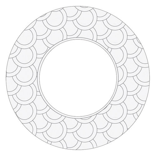 Child colouring a Zart ColourMe wreath with coloured pencils