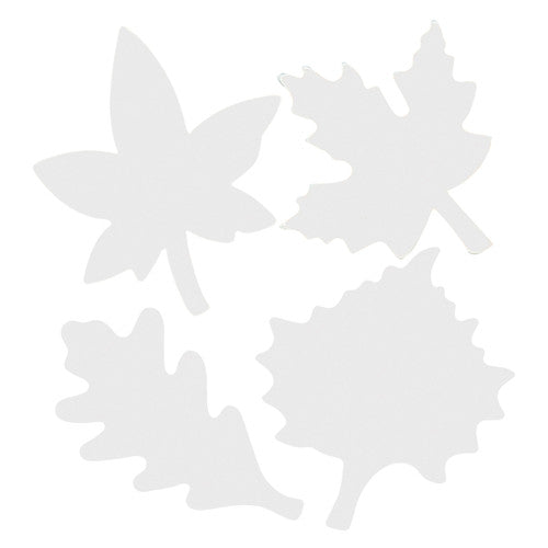Zart Colour Diffusing Leaves pack of 80 white porous paper leaf shapes