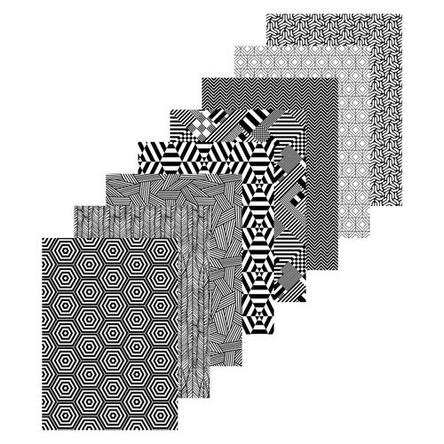 Zart Contrast Pattern Paper A4 pack of 40 sheets in assorted contrasting designs