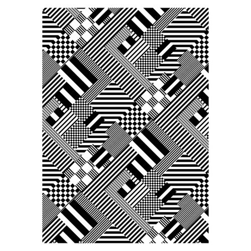 Single sheet of Zart contrast pattern paper showing glossy finish