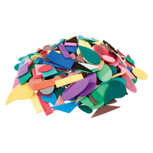 Zart Craft Foamies Assorted Pack of 360. Zart Craft Foamies assorted geometric foam shapes in multiple colours, pack of 360.