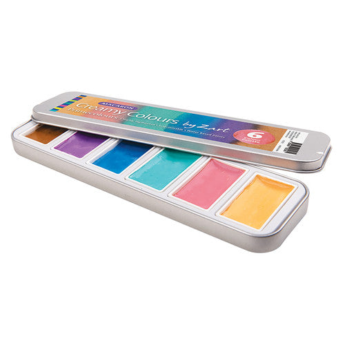 Zart Creamy Colours Macaron Set of 6 watercolour paints in a resealable tin