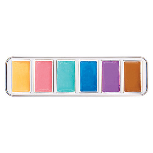 Opened tin of Zart Creamy Colours Macaron Set with paint shades visible