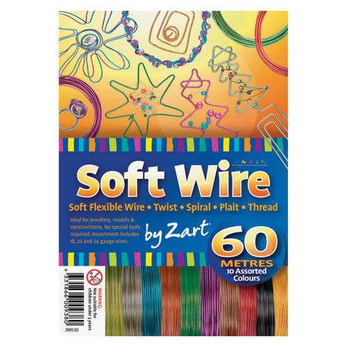 Zart Creative Soft Wire Assorted 60m pack front view