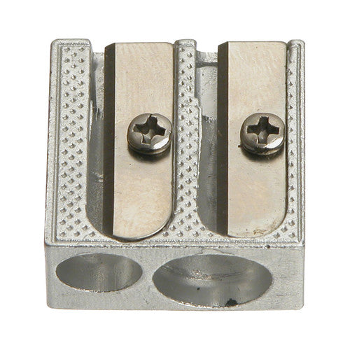 Zart double-hole metal pencil sharpener with two openings for standard pencil sizes