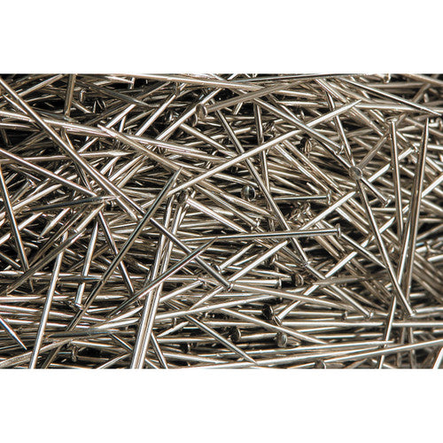 Close-up of Zart 25mm dressmakers pins showing steel construction and pin length