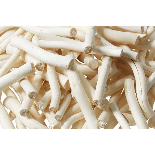 Close-up of natural driftwood pieces approximately 5cm-12cm long, suitable for craft and sensory activities
