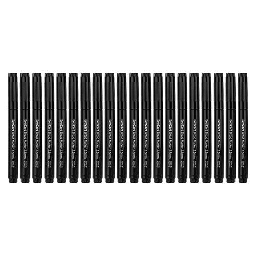 Zart EverZart Permanent Marker Black 1.5-2.5mm Tip Pack of 20. Close-up of EverZart black marker tip showing 1.5-2.5mm nib.