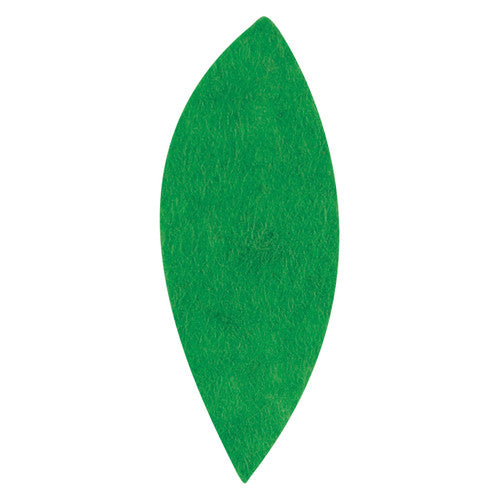 Close-up of felt shapes ranging from 1 cm to 4.5 cm in size