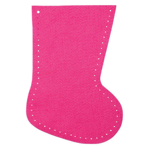 Felt stockings laid flat showing variety of colours included in the pack