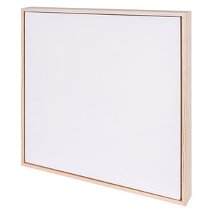 Zart floating wooden box canvas 50.8 x 50.8cm with natural pine frame and acid-free primed cotton duck surface