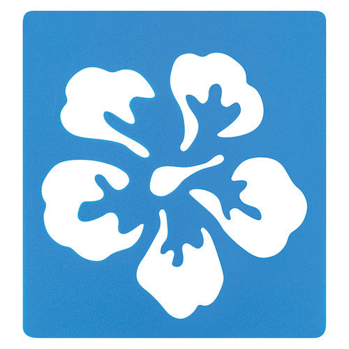 Close-up of a 15.2x15.2cm Zart flower stencil showing detailed flower pattern