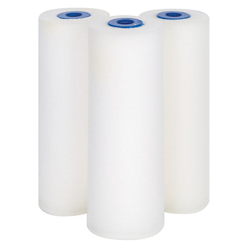 Zart Foam Roller Refills 100mm Pack of 3. Close-up of a Zart foam roller refill showing the 100mm foam sleeve