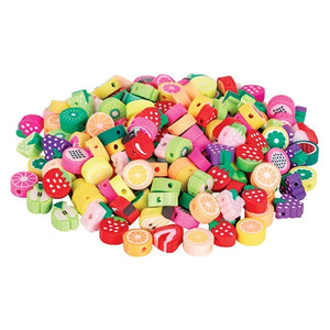 Zart fruit shape silicone beads pack of 200 in assorted designs