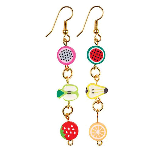 Full pack of 200 Zart fruit shape beads spread out on a flat surface